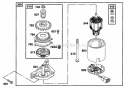 Electric Starter Diagram and Parts List for 12T702-0613-99  Briggs and Stratton Engine
